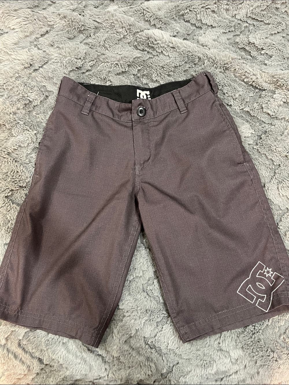 DC Men’s Dark Brown Flat-Front Skate Shorts